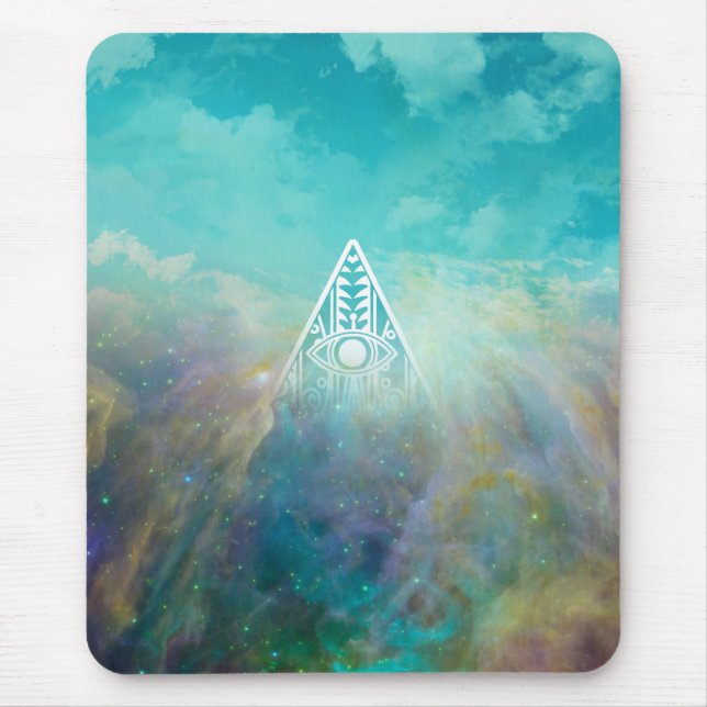 Awesome “All seeing eye” triangle Orion nebula Mouse Mat (Front)