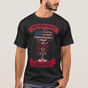 Awesome American Grown With Serbian Roots A Serbia T-Shirt