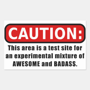 Awesome and Badass Rectangular Sticker