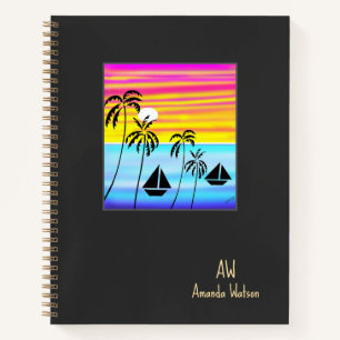 Awesome and Cute Tropical Sailing Notebook