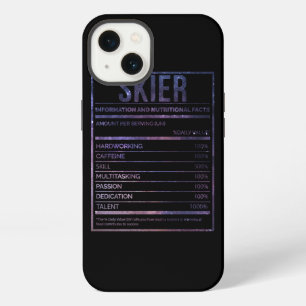 Awesome And Funny Nutrition Label Ski Skis Skier S iPhone 13 Case