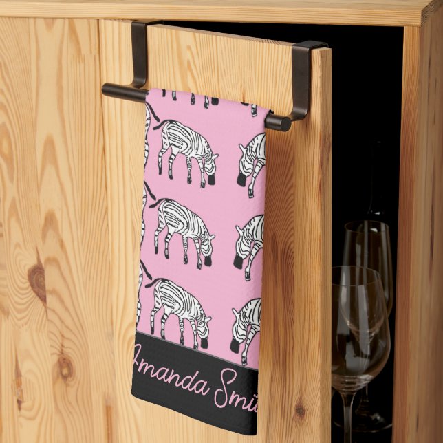 Awesome and Happy Kenyan Zenbras Tea Towel (Thirds Fold)