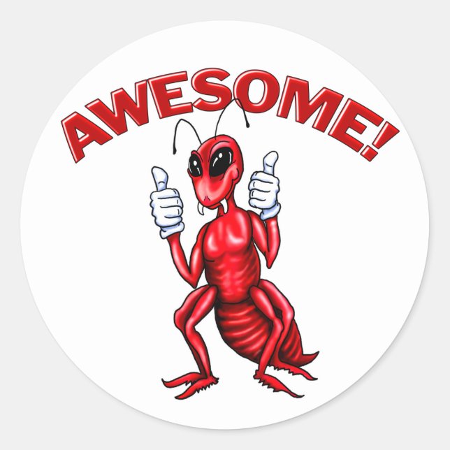 Awesome Ant Classic Round Sticker (Front)