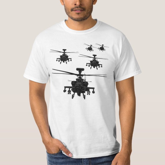 Awesome Apache helicopter T-Shirt (Front)