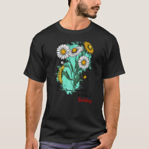 Awesome April Birthday With Flower For Men Women K T-Shirt