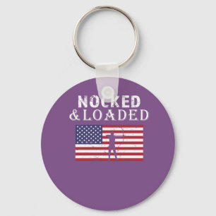 Awesome Archery Noked & Loaded archer gift Key Ring