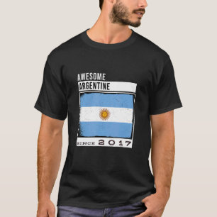 Awesome Argentine Since 2017 Argentine 5th Birthd T-Shirt
