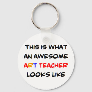 awesome art teacher key ring