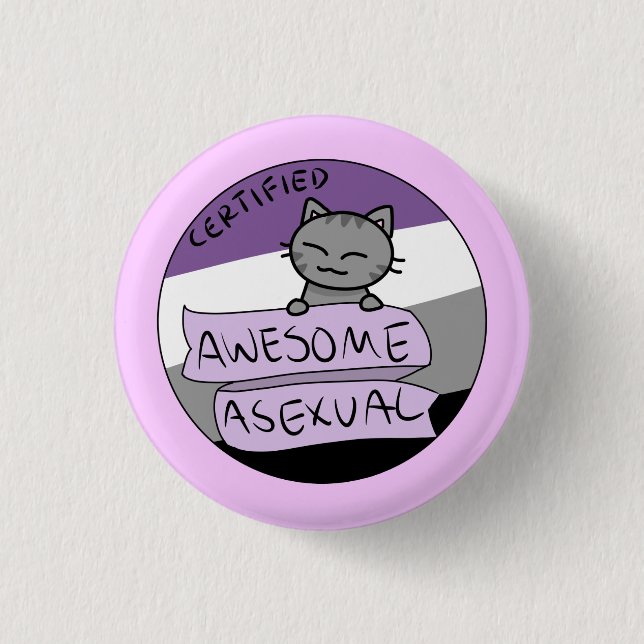 Awesome Asexual 3 Cm Round Badge (Front)