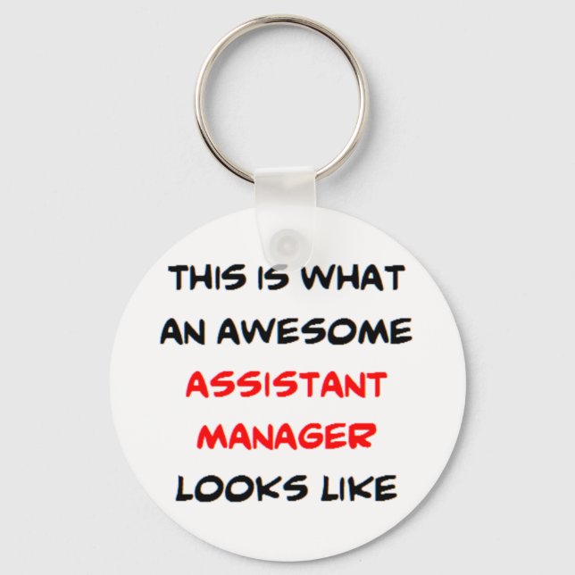 awesome assistant manager coffee mug key ring (Front)