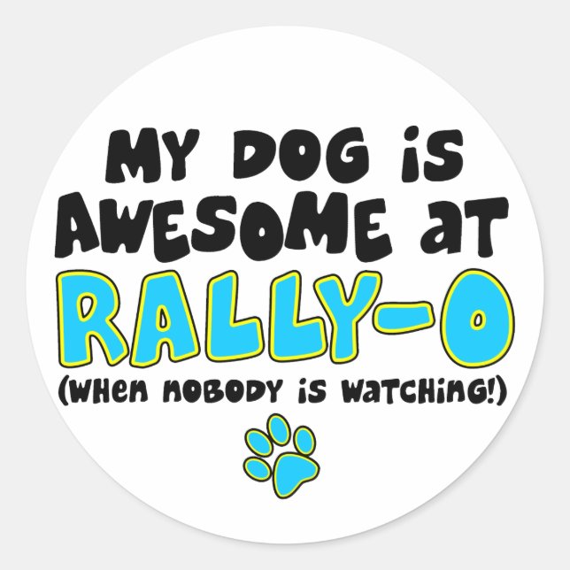 Awesome at Rally-O Classic Round Sticker (Front)