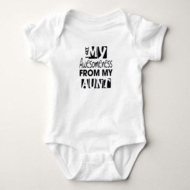 Awesome Aunt Baby Bodysuit (Front)