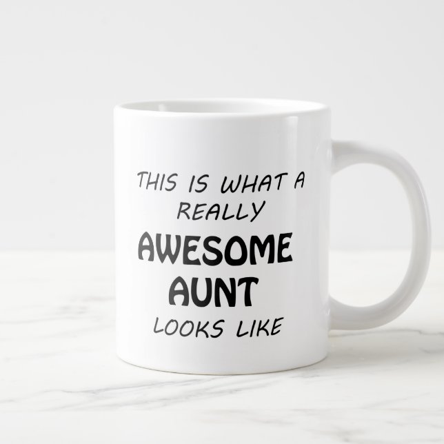 Awesome Aunt Large Coffee Mug (Right)