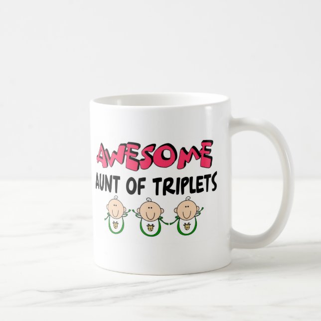 AWESOME Aunt of TRIPLETS Coffee Mug (Right)