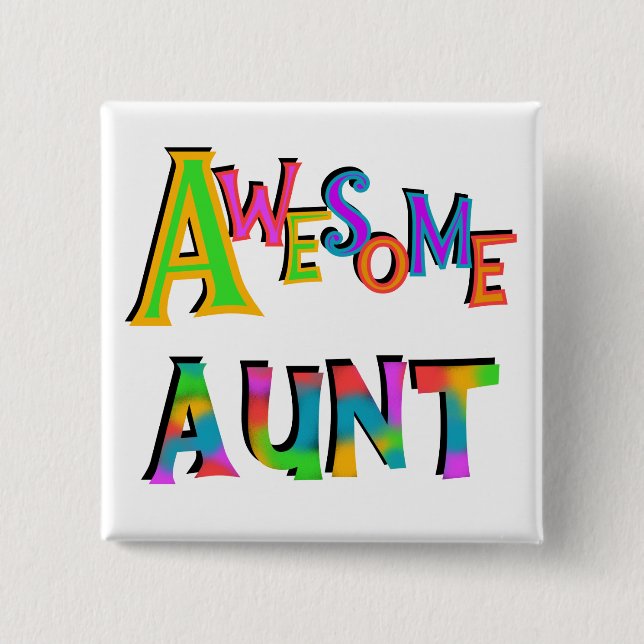 Awesome Aunt T-shirts and Gifts 15 Cm Square Badge (Front)