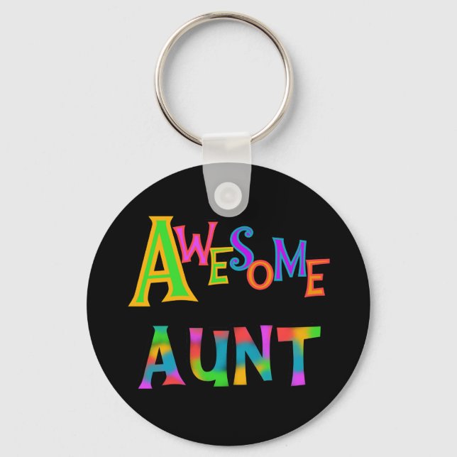 Awesome Aunt T-shirts and Gifts Key Ring (Front)