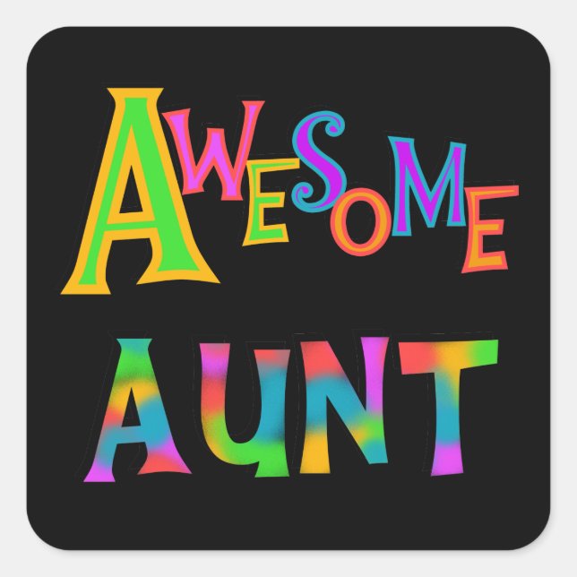 Awesome Aunt T-shirts and Gifts Square Sticker (Front)