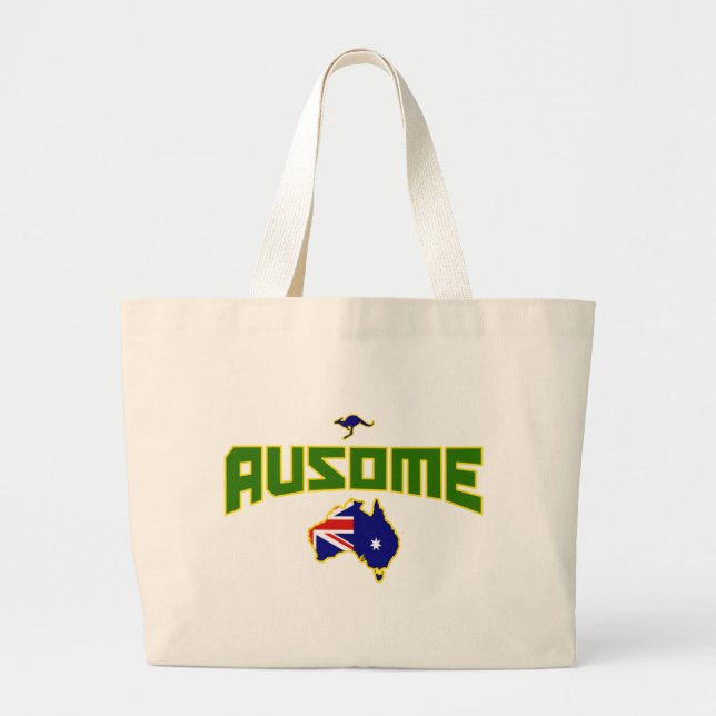 Awesome Australia Large Tote Bag (Front)