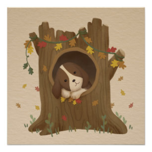 Awesome Autumn: Beagle Poster