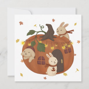 Awesome Autumn: Bunny & Pumpkin Card