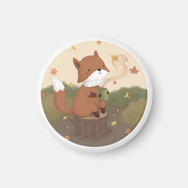 Awesome Autumn: Fox  Magnet (Front)