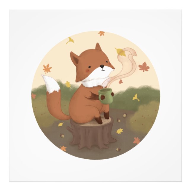 Awesome Autumn: Fox  Photo Print (Front)
