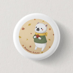 Awesome Autumn Illustration Art 3 Cm Round Badge