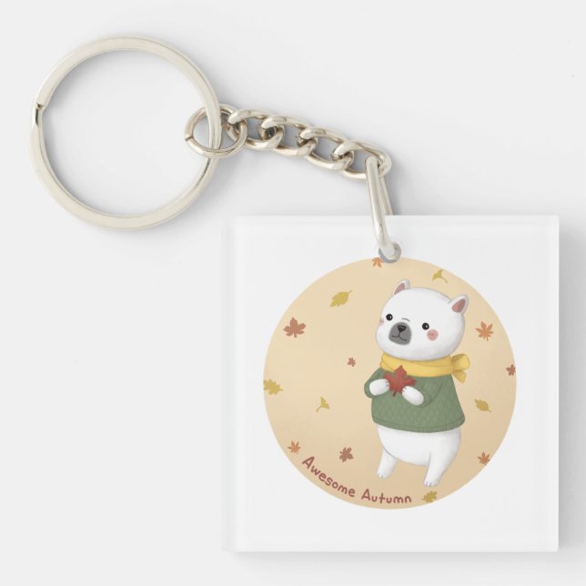 Awesome Autumn Illustration Art Key Ring (Front)