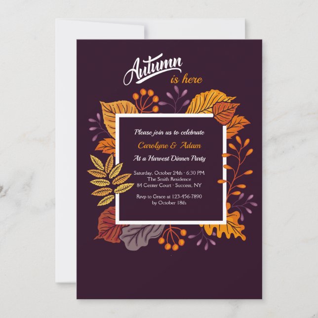 Awesome Autumn Invitation (Front)
