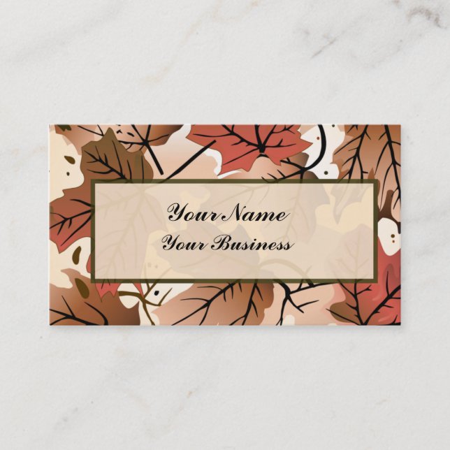 Awesome Autumn Leaves Business Card (Front)