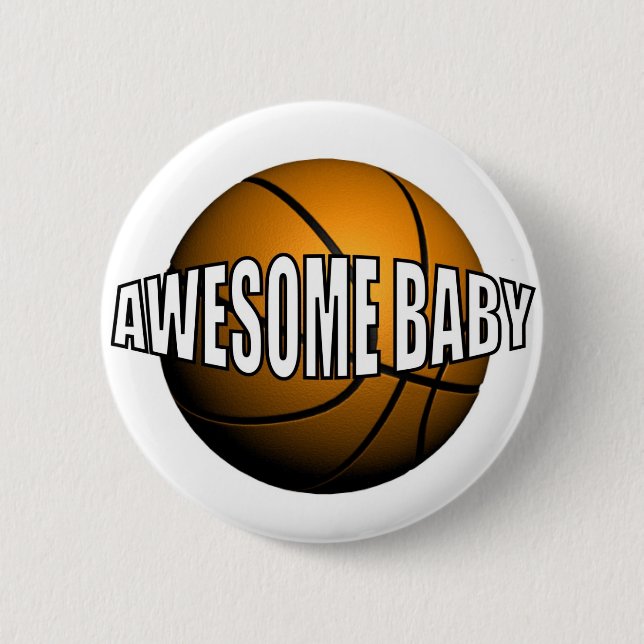 AWESOME BABY 6 CM ROUND BADGE (Front)