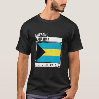 Awesome Bahamian Since 2011  Bahamian 11th Birthda T-Shirt
