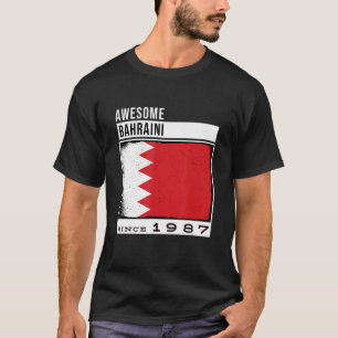 Awesome Bahraini Since 1987 Bahraini 35th Birthda T-Shirt