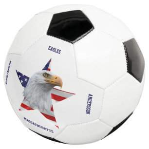Awesome Bald Eagle, The American Flag, Star Football