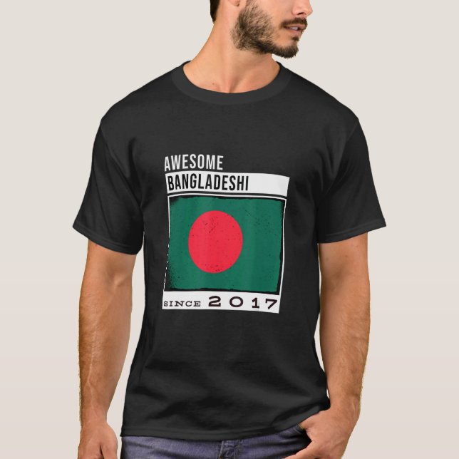 Awesome Bangladeshi Since 2017  Bangladeshi 5th Bi T-Shirt (Front)