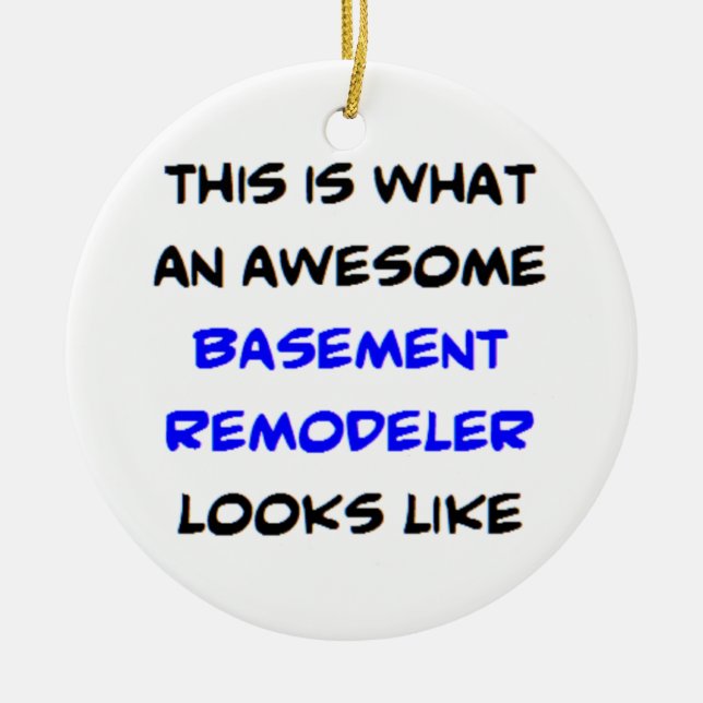 awesome basement remodeler ceramic tree decoration (Front)