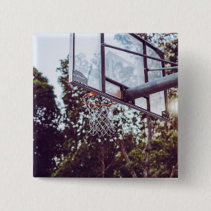 Awesome Basketball Artwork 15 Cm Square Badge