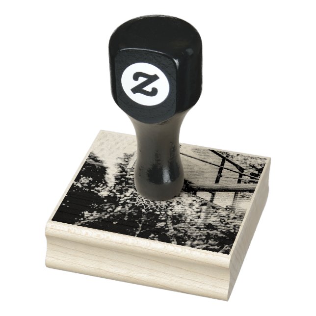 Awesome Basketball Artwork Rubber Stamp (Stamp)