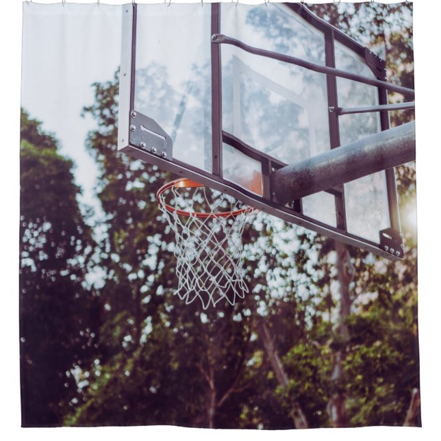 Awesome Basketball Artwork Shower Curtain (Front)