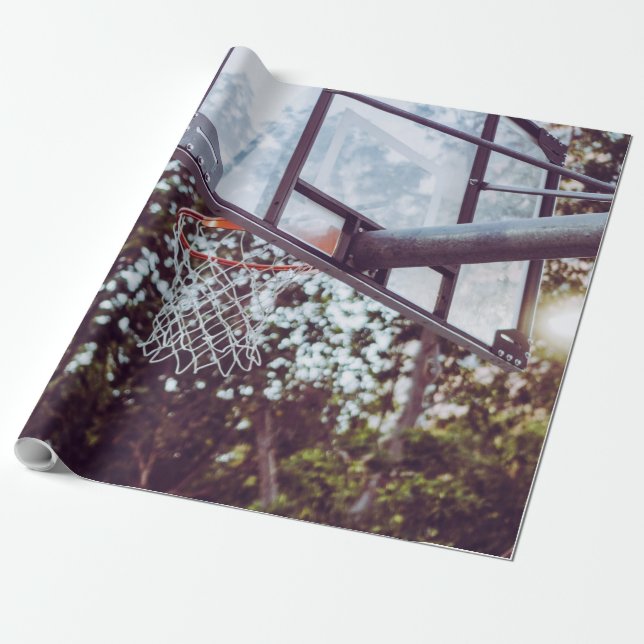 Awesome Basketball Artwork Wrapping Paper (Unrolled)
