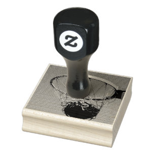 Awesome Basketball Design Rubber Stamp