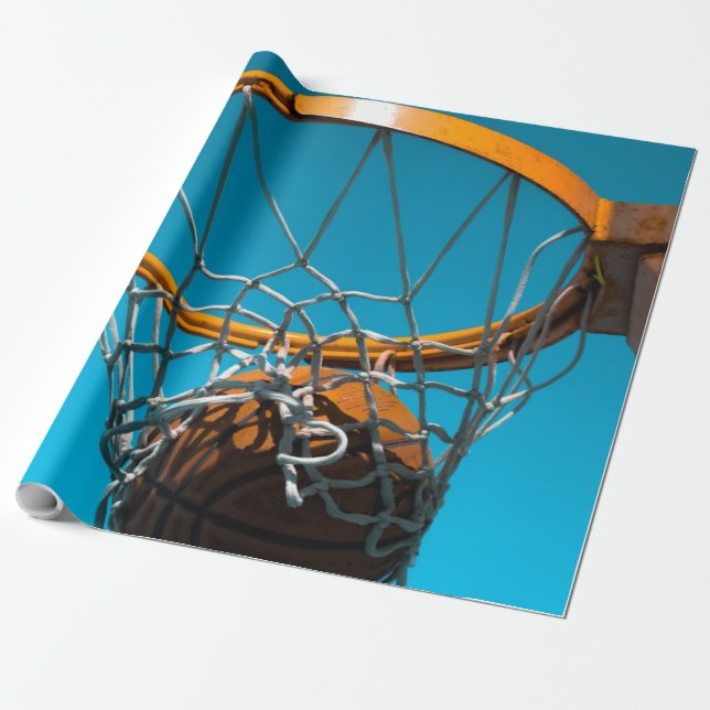 Awesome Basketball Design Wrapping Paper (Unrolled)