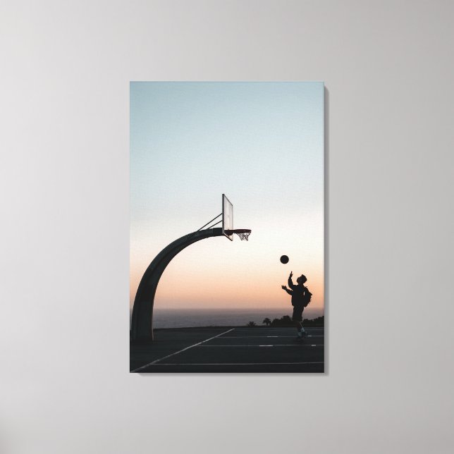 Awesome Basketball Hoop Canvas Print (Front)
