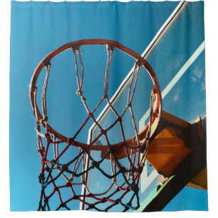 Awesome Basketball Hoop Shower Curtain
