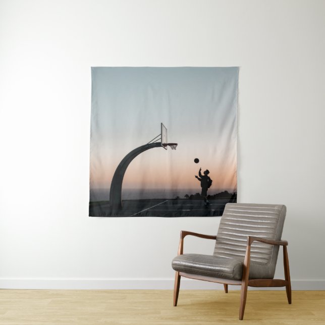Awesome Basketball Hoop Tapestry (In Situ)