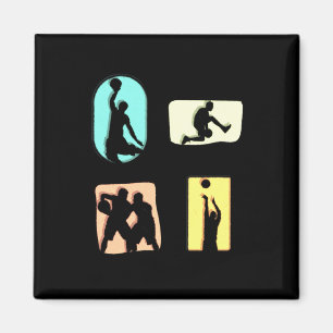 Awesome Basketball Player Boys Kids Men Active Magnet