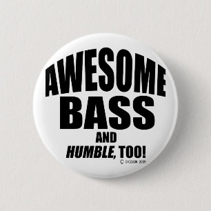 Awesome Bass 6 Cm Round Badge