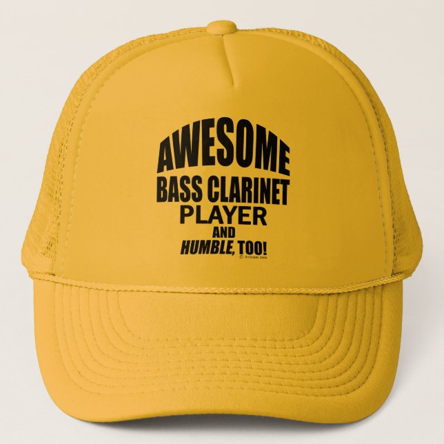Awesome Bass Clarinet Player Trucker Hat (Front)