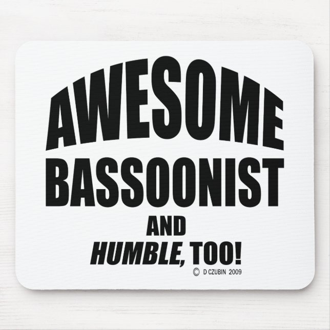 Awesome Bassoonist Mouse Mat (Front)