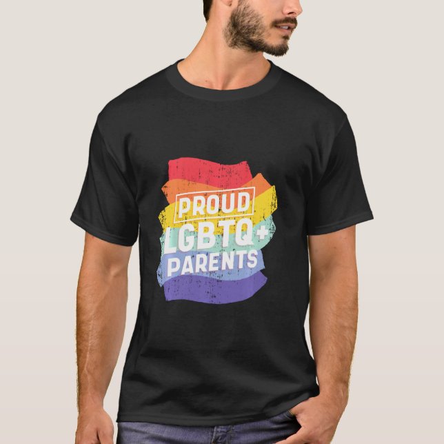 Awesome Be You Lgbtq Proud Parents Rainbow Pride C T-Shirt (Front)